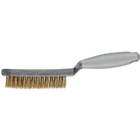 PFERD Handbürste mit Kunststoffkörper und ergonomischem Griff HBUP 3reihig Messing-Draht-Ø0,30 (10)