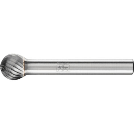 PFERD Hartmetall Frässtift Kugel KUD Ø 10x09 mm Schaft-Ø 6 mm Z3 universal mittel