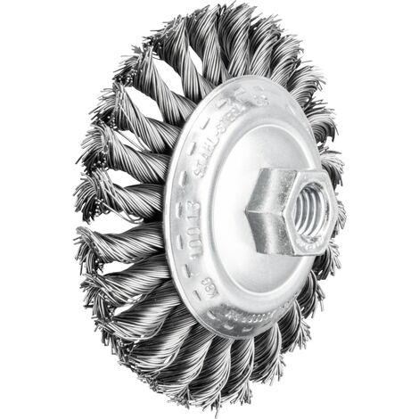 PFERD Kegelbürste gezopft KBG Ø 100 x 13 mm M14 Stahl-Draht-Ø 0,50 für für Winkelschleifer  43313001