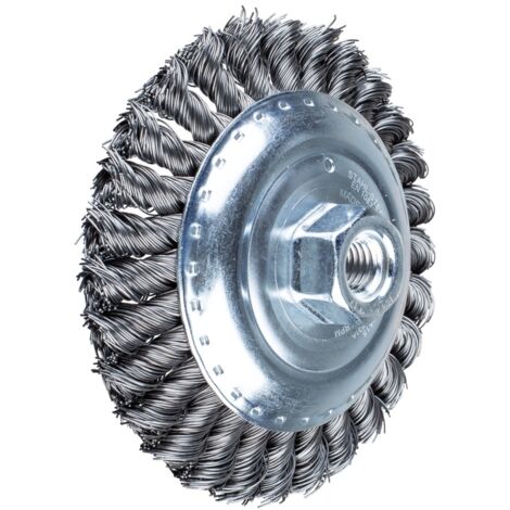 PFERD Kegelbürste gezopft KBG Ø 125 x 15 mm M14 Stahl-Draht-Ø 0,50 für Winkelschleifer  43317001 1 S