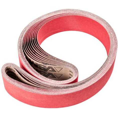 PFERD Keramikkorn Schleifband BA 75x2000mm CO-COOL120 für Edelstahl-Schliff mit Bandschleifer