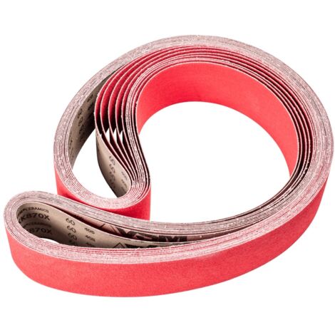 PFERD Keramikkorn Schleifband BA 75x2000mm CO-COOL60 für Edelstahl-Schliff mit Bandschleifer