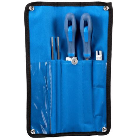 PFERD Kettensägenschärf-Set 4,0 mm 5/32 für Kettenteilung 1/4 und 3/8 Low Profile in Rolltasche