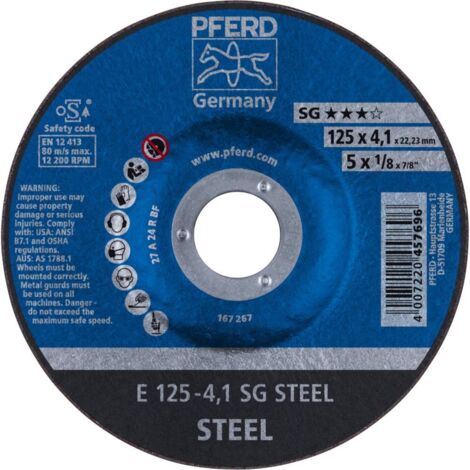 PFERD Meule à ébarber SG STEEL D125xép.4,1 mm ( 4000842014 )