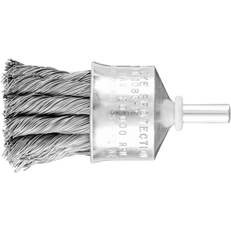 Pinselbürste gezopft pbg Ø30mm Schaft-Ø6 mm Stahl-Draht-Ø0,35 - Pferd