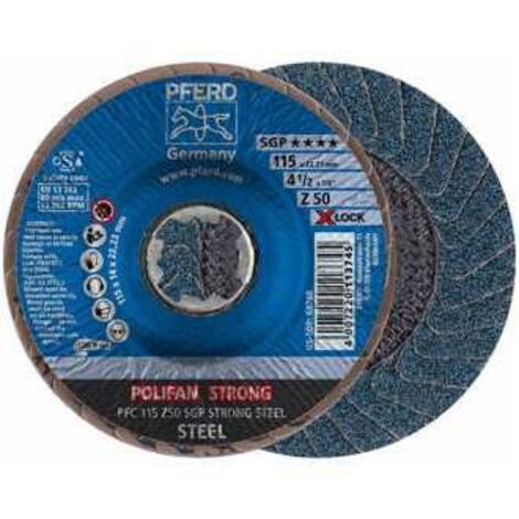 PFERD POLIFAN-Fächerscheibe PFC 115 Z 50 SGP STRONG STEEL/X-LOCK