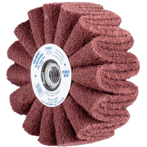 PFERD POLINOX Vlies-Schleifrad PNG Ø 125x50mm Gewinde M14 A280 für Feinschliff und Finish