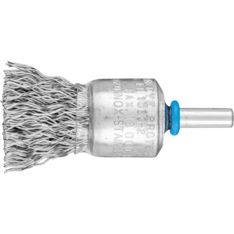 PFERD POS Pinselbürste ungezopft PBU Ø20mm Schaft-Ø6 mm Edelstahl-Draht-Ø0,50