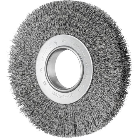 PFERD POS Rundbürste breit ungezopft RBU Ø 180 x 25 mm variable Bohrung Stahl-Draht-Ø 0,30 für Schle