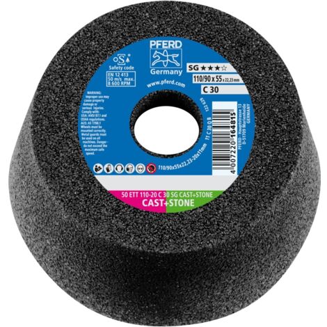 PFERD Schleiftopf ETT 110x20x22,23 mm C30 Leistungslinie SG CAST+STONE für Guss/Stein