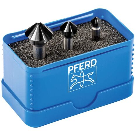 PFERD Set di 3 frese coniche HSS  90°, Ø 6,3 – 16,5 mm, DIN 335 C, HICOAT  25202158 – per svasare viti a 90°