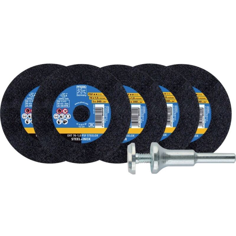 Startkit eht 76-1,0 psf STEELOX/10 (5+1) 69198288 Jeu de disque à tronçonner 76 mm 1 pc(s) acier inoxydable, acie - Pferd