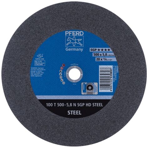 PFERD Stationäre Trennscheibe T 500x5,8x40mm mittelhart HD STEEL für Stahl 100m/s