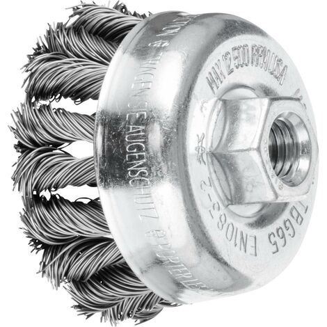 PFERD TOOLS Brosse à dents COMBITWIST TBG Ø 65mm M14 Ø fil d'acier 0,50 pour meuleuse d'angle POS TBG 65/M14 CT ST 0,50 43305051 1 pc(s) Y182642
