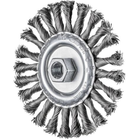 PFERD TOOLS Brosse ronde COMBITWIST à tête ronde diam. RBG 125 x 12 mm Ø fil d'acier M14 0,50 pour meuleuse d'angle POS
