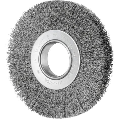 PFERD TOOLS Brosse ronde POS large non agrandie RBU Ø 180 x 25 mm alésage variable Ø fil d'acier 0,30 pour support de p