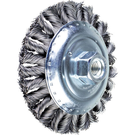PFERD TOOLS COMBITWIST Kegelbürste gezopft KBG Ø 125x15 mm M14 Stahl-Draht-Ø 0,50mm Winkelschleifer