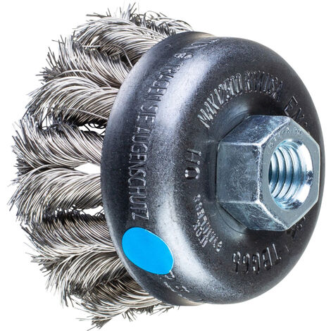 PFERD TOOLS COMBITWIST Topfbürste gezopft TBG Ø 65 mm M14 Edelstahl-Draht-Ø 0,35 mm Winkelschleifer