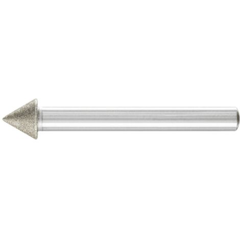 PFERD TOOLS Diamant-Schleifst. Spitzkegel Ø10x60° SchaftØ6 mm D126 (mit.) zum Anfasen/Entgraten/Senken