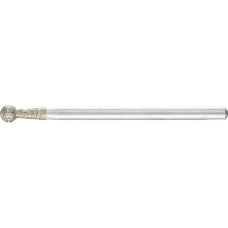PFERD TOOLS Diamant-Schleifstift Kugel Ø4,0mm Schaft-Ø3 mm D181 (grob) zum Entgraten von Profilen