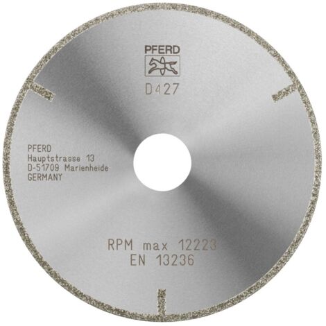 PFERD TOOLS Diamant-Trennscheibe D1A1R 125x2,0x22,23 mm D427 (grob) mit Schutzsegment für GFK/CFK