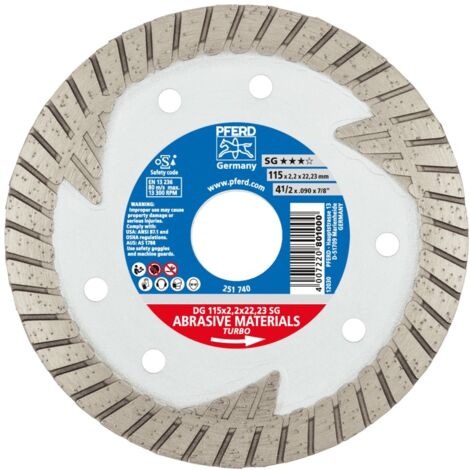 PFERD TOOLS Diamant-Trennscheibe DG 115x2,2x22,23 mm SG z. Trennen v. Stein/Beton,hohe Schnittqualität