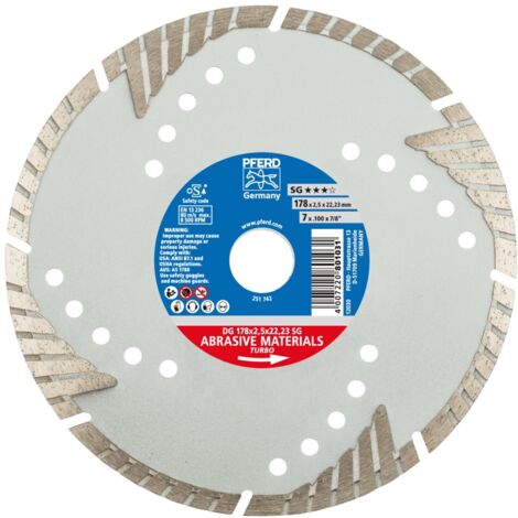 PFERD TOOLS Diamant-Trennscheibe DG 178x2,5x22,23 mm SG z. Trennen v. Stein/Beton,hohe Schnittqualität