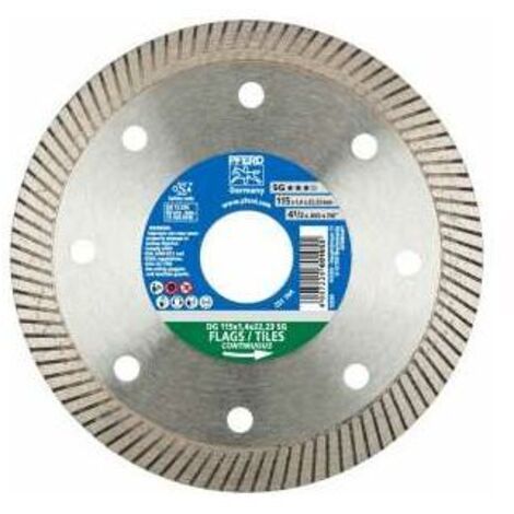 PFERD TOOLS Diamant-Trennscheibe DG FL 115x1,4x22,23 mm SG z. Trennen v. Fliesen, hohe Schnittqualität