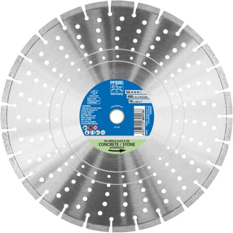 PFERD TOOLS Diamant-Trennscheibe DS 400x3,2x25,4 mm SG für schnelles Trennen von Stein und Beton