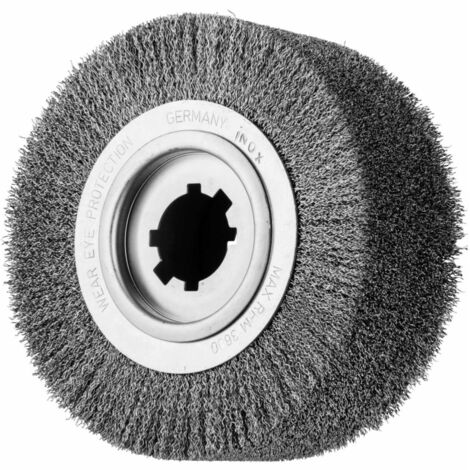 PFERD TOOLS Entgratbürste ungezopft RBU Ø 250x100x50,8 mm Bohrung Edelstahl-Draht-Ø 0,50mm stationär