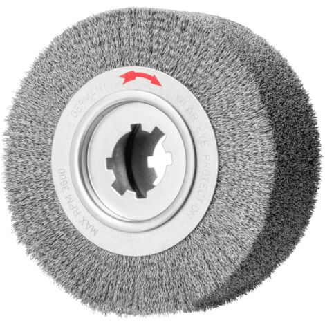 PFERD TOOLS Entgratbürste ungezopft RBU Ø 250x100x50,8 mm Bohrung Stahl-Draht-Ø 0,35 mm stationär
