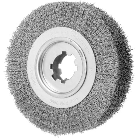 PFERD TOOLS Entgratbürste ungezopft RBU Ø 250x60x50,8 mm Bohrung Stahl-Draht-Ø 0,50mm stationär