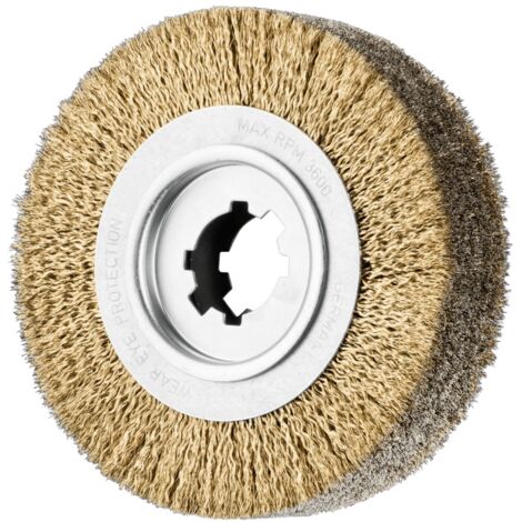 PFERD TOOLS Entgratbürste ungezopft RBU Ø 250x60x50,8 mm Bohrung Stahl-Litzen-Draht-Ø 0,35 mm stationär