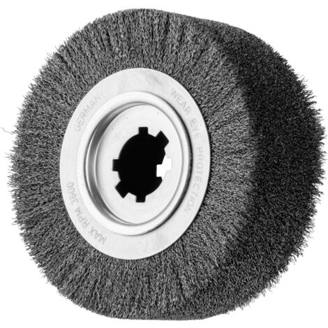 PFERD TOOLS Entgratbürste ungezopft RBU Ø 250x80x50,8 mm Bohrung Stahl-Draht-Ø 0,35 mm stationär
