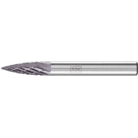 PFERD TOOLS Hartmetall Frässtift Spitzbogen SPG Ø 06x18mm Schaft-Ø 6mm Z3P universal mittel kreuzverzahnt HICOAT