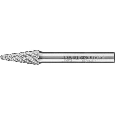PFERD TOOLS Hartmetall Hochleistungsfrässtift ALLROUND Rundkegel KEL Ø 08x20mm Schaft-Ø 6mm universal grob