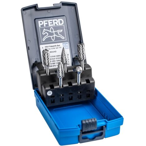 PFERD TOOLS Hartmetall Hochleistungsfrässtift Set 1412 ALLROUND 5-tlg. Ø 12mm Schaft-Ø 6mm universal grob