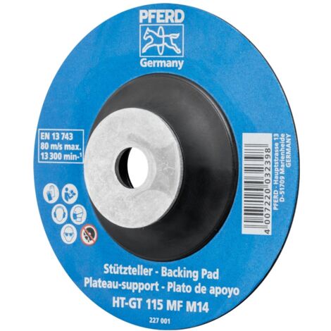PFERD TOOLS Hitzebeständiger Stützteller mit Spannmutter Ø 115 HT-GT M14 für Winkelschleifer 115