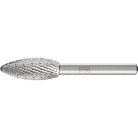 PFERD TOOLS HSS Frässtift Flammenform B Ø 12x30mm Schaft-Ø 6 mm Z 3 universal mittel fein Spanbrecher