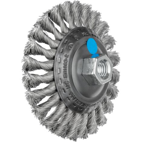 PFERD TOOLS Kegelbürste gezopft KBG Ø 115x15 mm M14 Edelstahl-Draht-Ø 0,35 mm Winkelschleifer (1)