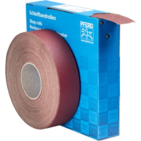 PFERD TOOLS Korund Schleifbandrolle Gewebe SBR Breite 50mmxLänge 50m A100 für universelle Anwendung