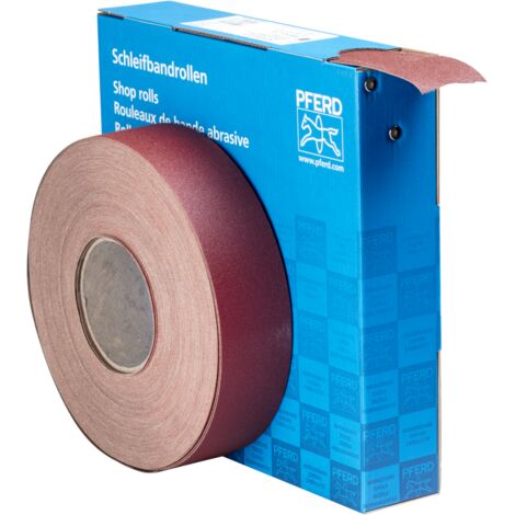 PFERD TOOLS Korund Schleifbandrolle Gewebe SBR Breite 50mmxLänge 50m A120 für universelle Anwendung