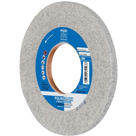 PFERD TOOLS POLINOX Gewickeltes Vlies-Rad PNK Ø 200x13 mm Bohrung-Ø 76,2 mm Mittelhart A Grob für Finish