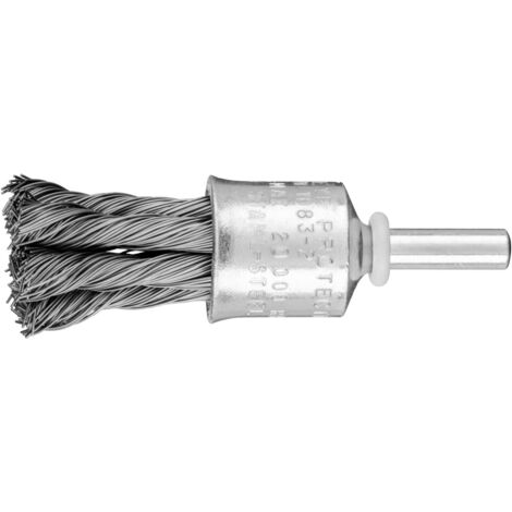 PFERD TOOLS POS Pinselbürste gezopft PBG Ø19 mm Schaft-Ø6 mm Stahl-Draht-Ø0,35