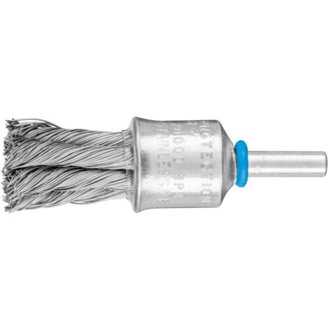PFERD TOOLS POS Pinselbürste mit Kunststoffschutz gezopft PBG Ø19 mm Schaft-Ø6 mm Edelstahl-Draht-Ø0,35