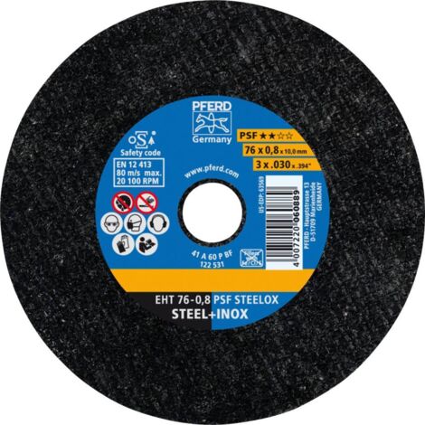 PFERD TOOLS PSF STEELOX 65508109 Disque à tronçonner 76 mm 25 pc(s) acier inoxydable, acier