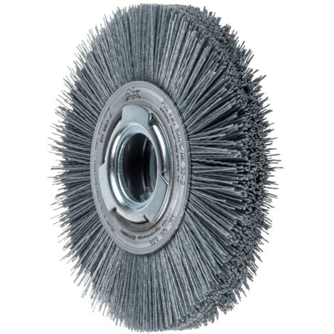PFERD TOOLS Rundbürste breit ungezopft RBU Ø 150x25xvari. Bohr. SiC-Filament-Ø 0,55 mm Korn 120 Schleifbock