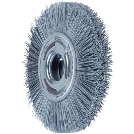 PFERD TOOLS Rundbürste breit ungezopft RBU Ø 150x25xvari. Bohr. SiC-Filament-Ø 0,55 mm Korn 320 Schleifbock
