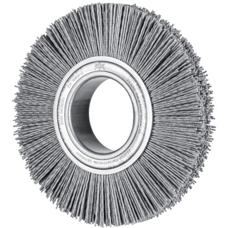 PFERD TOOLS Rundbürste breit ungezopft RBU Ø 150x25xvari. Bohr. SiC-Filament-Ø 1,10mm Korn 120 Schleifbock