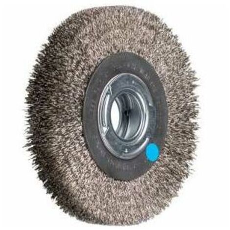 PFERD TOOLS Rundbürste breit ungezopft RBU Ø150x25xvariable Bohrung Edelstahl-Draht-Ø0,30 Schleifbock